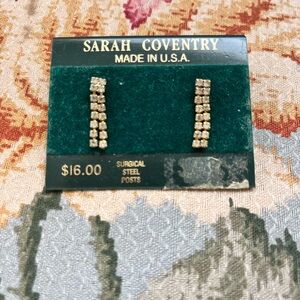 Vintage NEVER Worn Sarah Coventry Crystal Earrings!